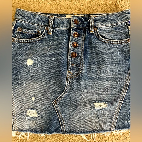 Denim Mini Skirt  by We the Free (Free People) size: 27 wore 1 time - Picture 3 of 6